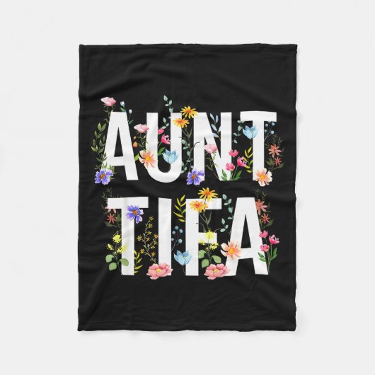 Aunt Tifa - Retro Wildflowers Floral Feminist Mom  Fleece Deken (Voorkant)