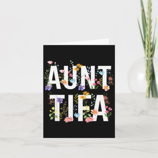 Aunt Tifa - Retro Wildflowers Floral Feminist Mom Kaart (Voorkant)