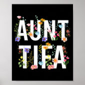 Aunt Tifa - Retro Wildflowers Floral Feminist Mom Poster (Voorkant)