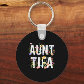Aunt Tifa - Retro Wildflowers Floral Feminist Mom  Sleutelhanger (Voorkant)