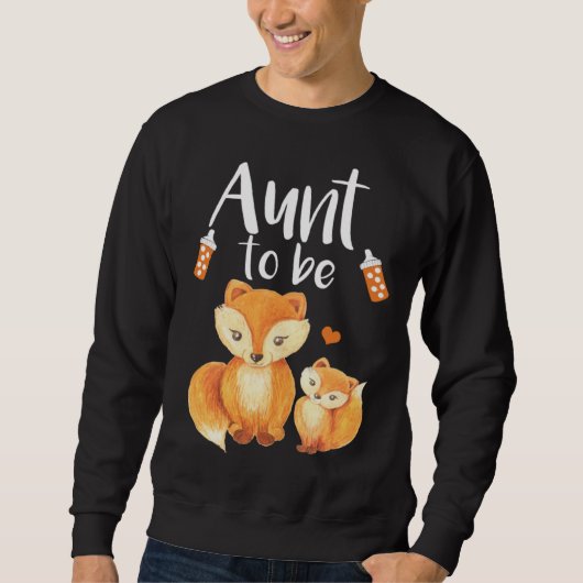Aunt To Be Fox Baby Shower Cute Forest Animal Trui (Voorkant)