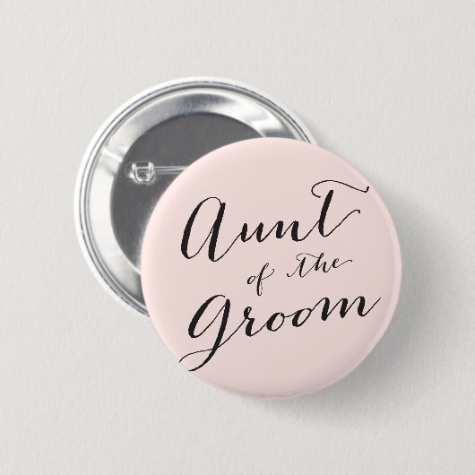 Aunt van de Groom Wedding Bridal Party Button (Voorkant /achterkant)