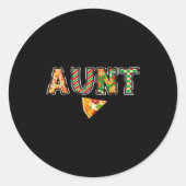 Aunt Zza Birthday Squad Crew Family Matching  Ronde Sticker (Voorkant)