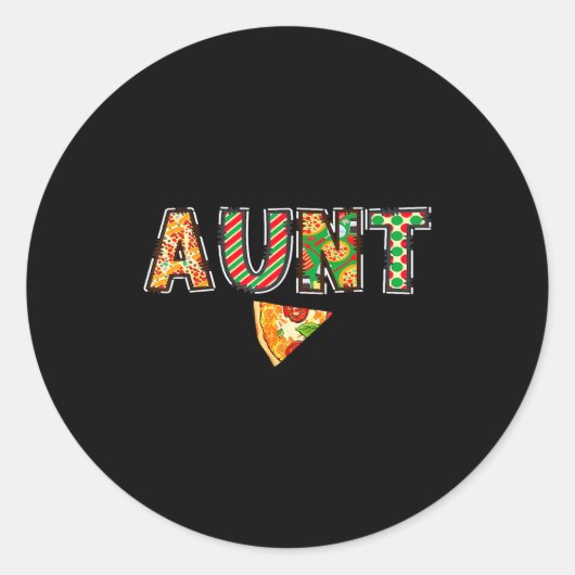 Aunt Zza Birthday Squad Crew Family Matching  Ronde Sticker (Voorkant)