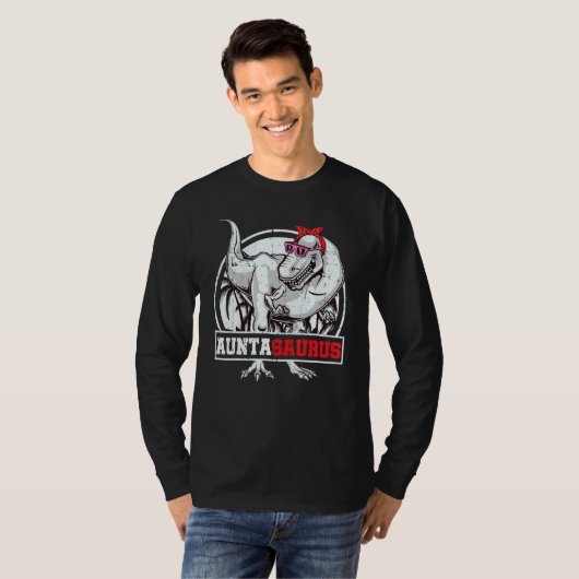 Auntasaurus Rex Dinosaur Aunta Saurus Family Match T-shirt (Voorkant volledig)