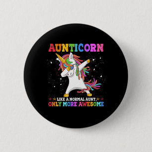 Aunticorn als een alleen Geweldige tante Ronde Button 5,7 Cm