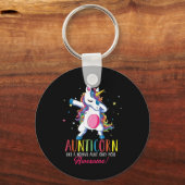 Aunticorn als een alleen Geweldige tante Sleutelhanger (Voorkant)