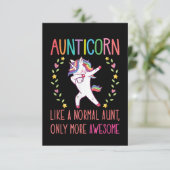 Aunticorn als een normale tante is slechts Geweldi RSVP Kaartje (Staand voorkant)