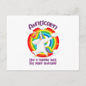 Aunticorn als een normale tante, maar Geweldige Briefkaart (Voorkant)