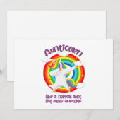 Aunticorn als een normale tante, maar Geweldige Feestdagenkaart (Voorkant / Achterkant)