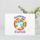 Aunticorn als een normale tante, maar Geweldige Feestdagenkaart (Staand voorkant)