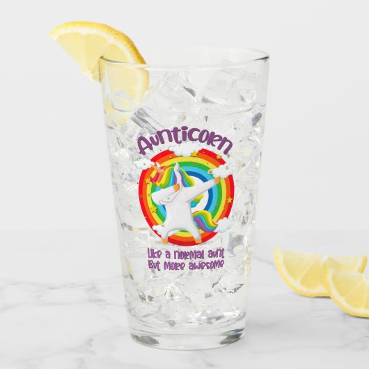 Aunticorn als een normale tante, maar Geweldige Glas (Voorkant ijs)