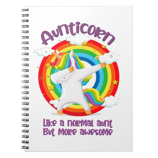 Aunticorn als een normale tante, maar Geweldige Notitieboek (Voorkant)