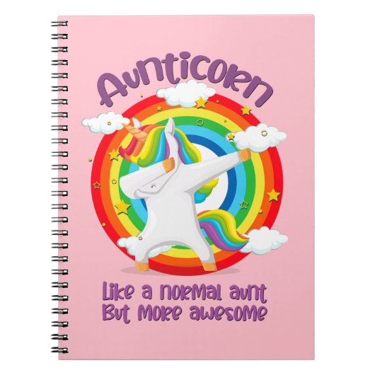 Aunticorn als een normale tante, maar Geweldige Notitieboek (Voorkant)