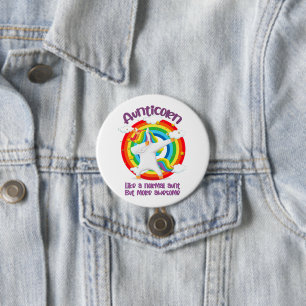 Aunticorn als een normale tante, maar Geweldige Ronde Button 7,6 Cm
