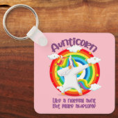 Aunticorn als een normale tante, maar Geweldige Sleutelhanger (Voorkant)