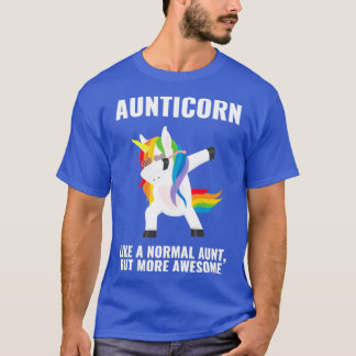 Aunticorn als een normale tante, maar geweldige vo t-shirt