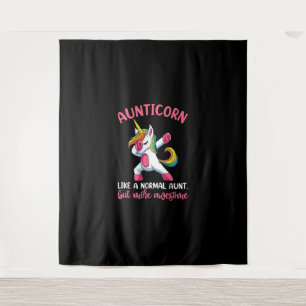 Aunticorn Auntie Unicorn Shirten, Funny Unicorn Bi Wandkleed