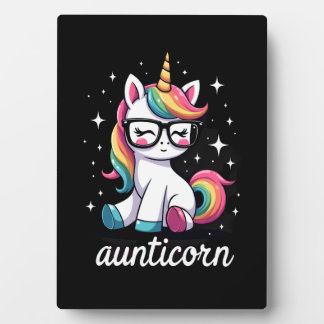 Aunticorn Aunty Dabbing Unicorn Auntie Aunt Christ Fotoplaat