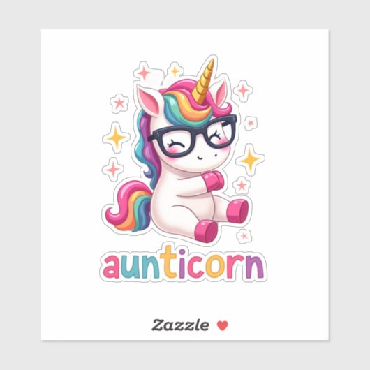 Aunticorn Aunty Dabbing Unicorn Auntie Aunt Christ Sticker (Vel)