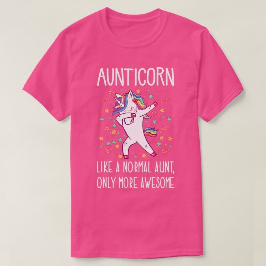 Aunticorn Dabbing Unicorn Normal Geweldige Tunt T-shirt (Design voorkant)