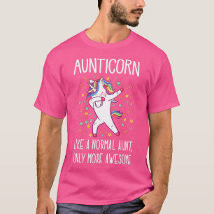 Aunticorn Dabbing Unicorn Normal Geweldige Tunt T-shirt