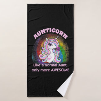 aunticorn gift geweldige tante unicorn badhanddoek