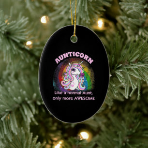 aunticorn gift geweldige tante unicorn keramisch ornament