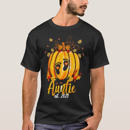 Auntie 2021 Pumpkin-Thanksgiving T-shirt (Voorkant)
