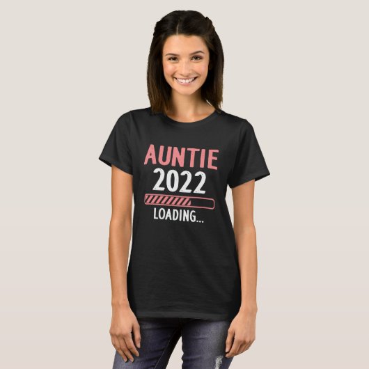 Auntie 2022 Lading Funny Zwangerschap Aankondiging T-shirt (Voorkant volledig)