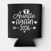Auntie Again 2026 Pregnancy Announcement Blikjeskoeler (Voorkant)