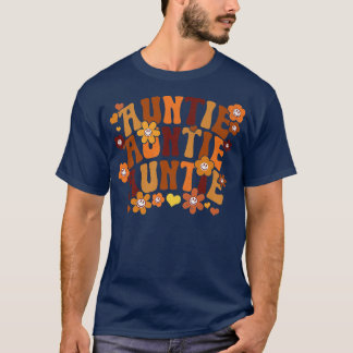 Auntie Autumn Herfst Retro Groovy Hippie Flo T-shirt
