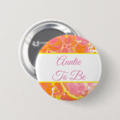 Auntie | BABY SHOWER Ronde Button 5,7 Cm (Voorkant /achterkant)