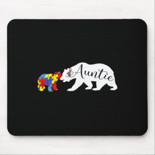 Auntie Beer Autism Awareness Maand Aunt Women Niec Muismat