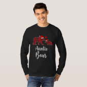 Auntie Beer Buffalo Red Pset met kerstmis Pajama F T-shirt (Voorkant volledig)