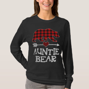 Auntie Beer Kerstmis Pajama Red Pset Buffalo Fam T-shirt
