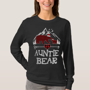 Auntie Beer Kerstmis Pajama Red Pset Buffalo Fam T-shirt