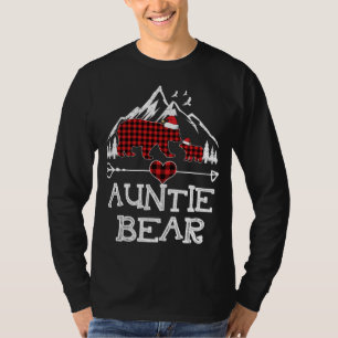 Auntie Beer Kerstmis Pajama Red Pset Buffalo Fam T-shirt