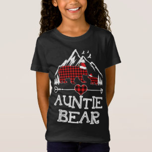 Auntie Beer Kerstmis Pajama Red Pset Buffalo Fam T-shirt