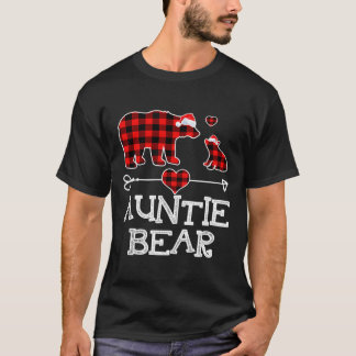 Auntie Beer Kerstmis Pajama Red Pset Buffalo Fam T-shirt