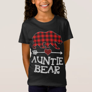 Auntie Beer Kerstmis Pajama Red Pset Buffalo Fam T-shirt