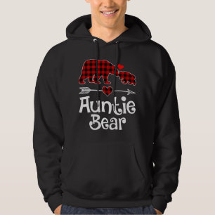 Auntie Beer Kerstmis Pajama Red Pset Buffalo Mat Hoodie