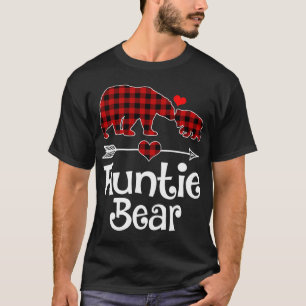 Auntie Beer Kerstmis Pajama Red Pset Buffalo Mat T-shirt