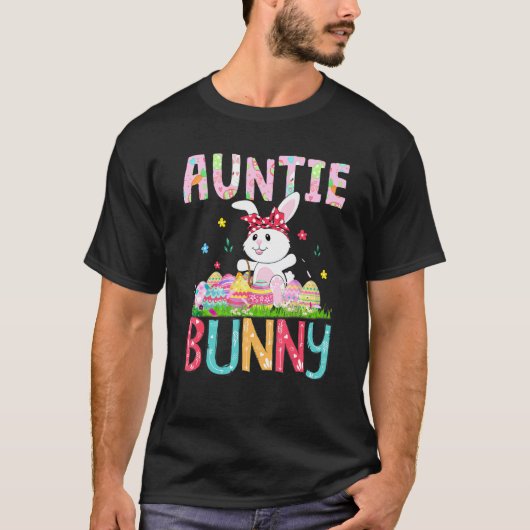Auntie Bunny Happy Easter S Day Cute Bunny Easter T-shirt (Voorkant)