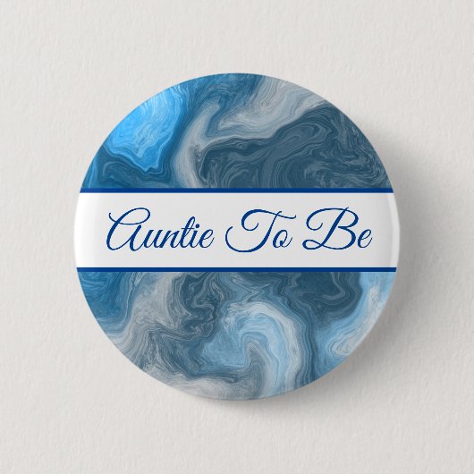 Auntie | Button Baby shower van jongen (Voorkant)