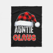 Auntie Claus Buffalo Plaid Red Santa Hat Christmas Fleece Deken (Voorkant)