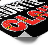 Auntie Claus Buffalo Plaid Red Santa Hat Christmas Poster (Hoek)