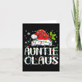 Auntie Claus Kerstmis Licht Pajama Familie Matchi Kaart (Voorkant)