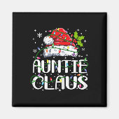 Auntie Claus Kerstmis Licht Pajama Familie Matchi Magneet (Voorkant)