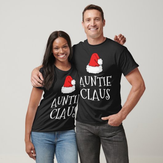 Auntie Claus Kerstmis Pet Familie Matching P T-shirt (Unisex)